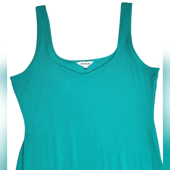 BODEN Tank Top Green Midi Ribbed Dress Womens 16-18 R - Picture 4 of 8